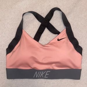 Coral Nike Women's fashion sports bra, worn/washed only once, removable padding